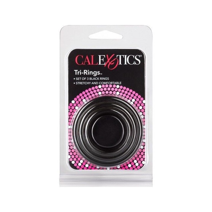 Tri-Rings Schwarz von Calexotics | Fesselliebe.de