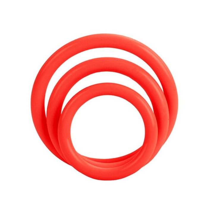 Tri-Rings Set Rot von Calexotics | Fesselliebe.de