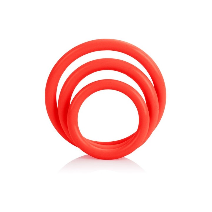 Tri-Rings Set Rot von Calexotics | Fesselliebe.de