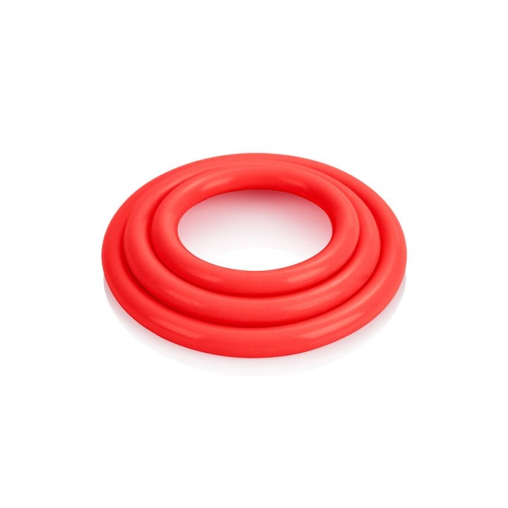 Tri-Rings Set Rot von Calexotics | Fesselliebe.de
