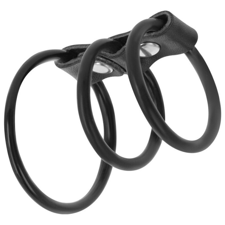 Set aus 3 Flexiblen Penisringen von Darkness Bondage | Fesselliebe.de