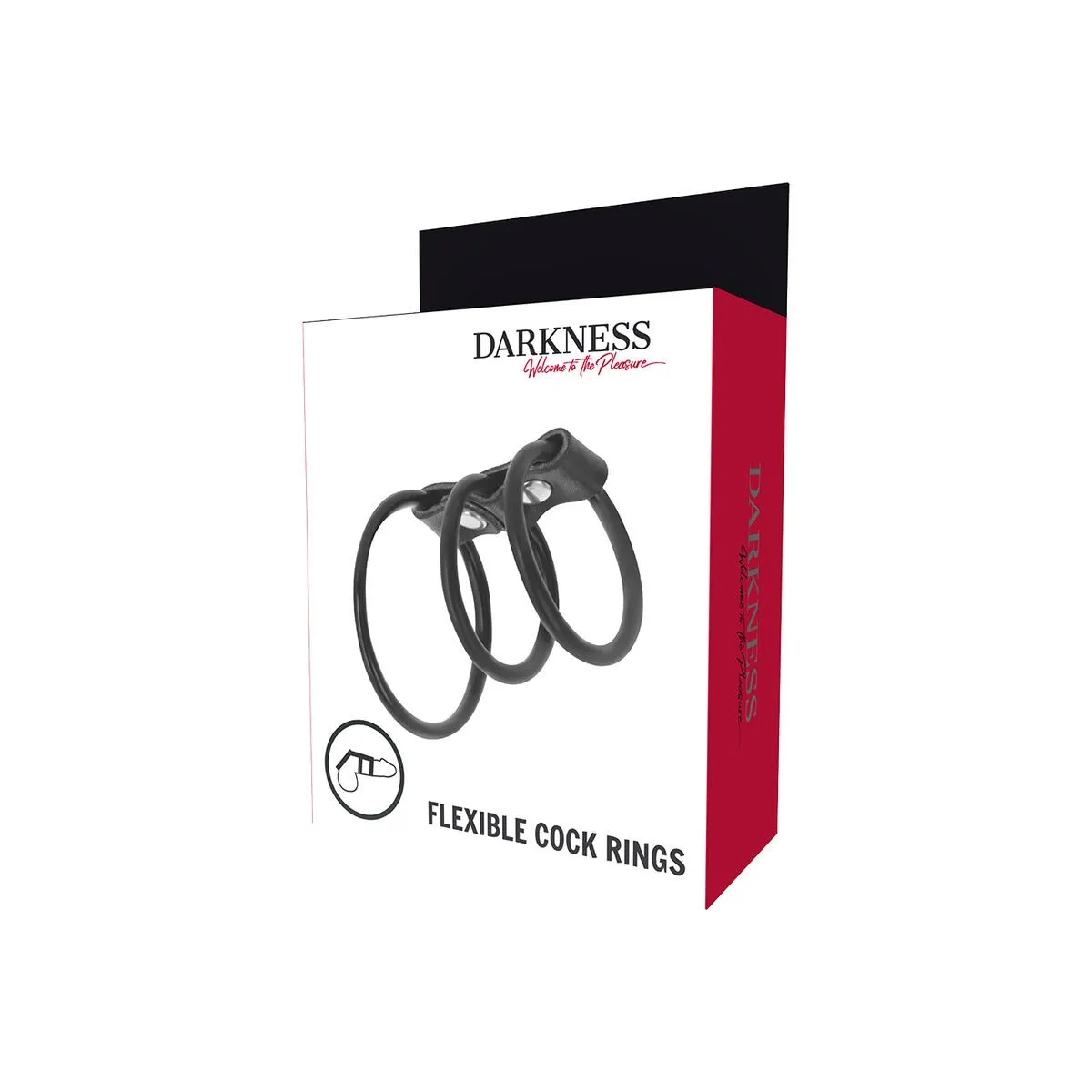 Set aus 3 Flexiblen Penisringen von Darkness Bondage | Fesselliebe.de