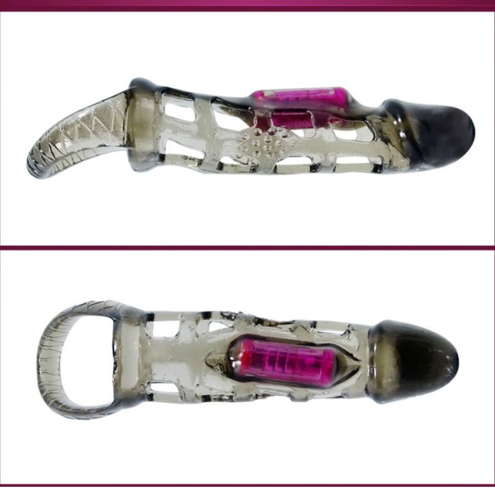 Penisverlngerungshülse mit Vibration und Riemen 13,5 cm von Baile For Him | Fesselliebe.de