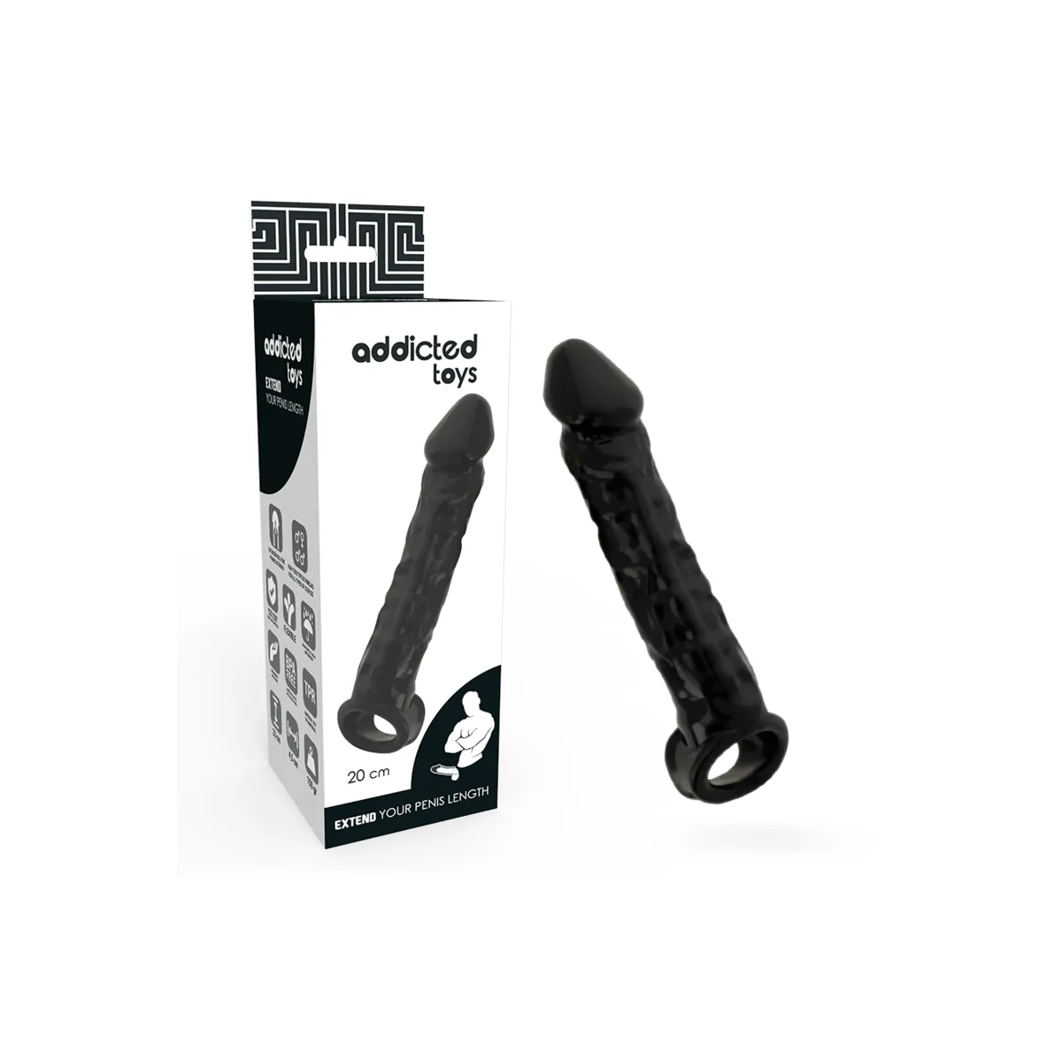 Dong-Verlngerung Schwarz von Addicted Toys | Fesselliebe.de