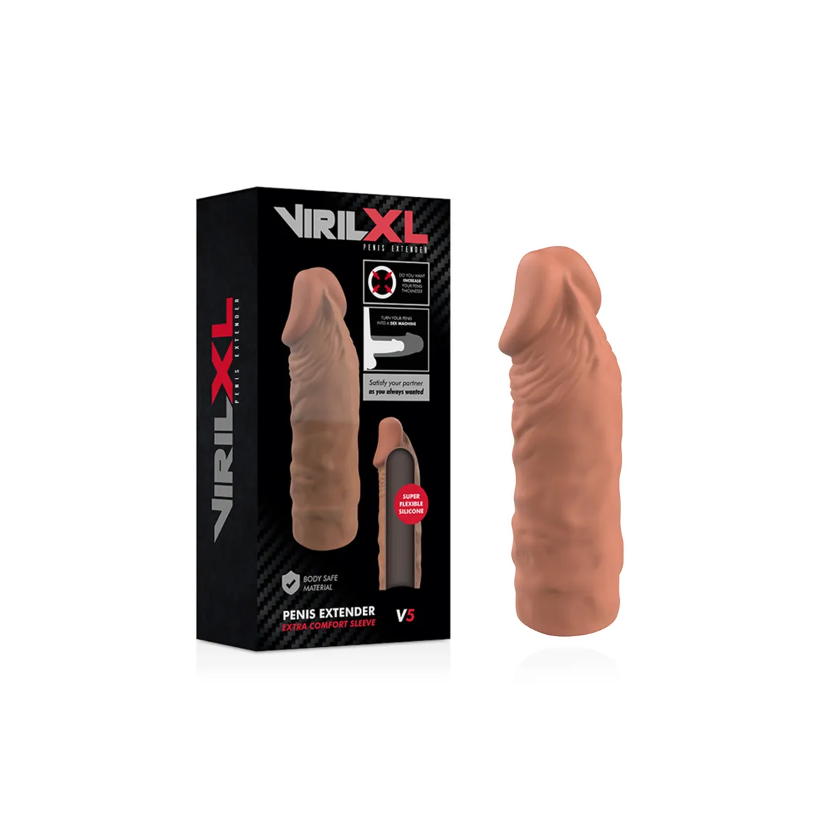 Flüssige Silikon V5 Braune Penisverlängerung von Virilxl | Fesselliebe.de