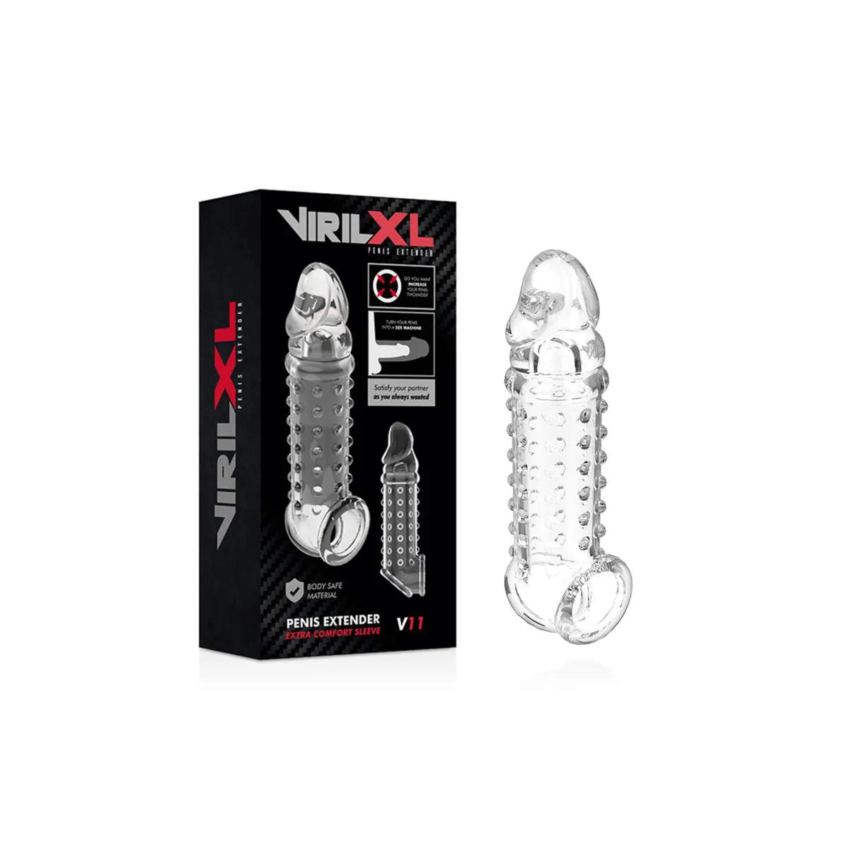 Penisverlängerung und Hülle V11 Transparent von Virilxl | Fesselliebe.de
