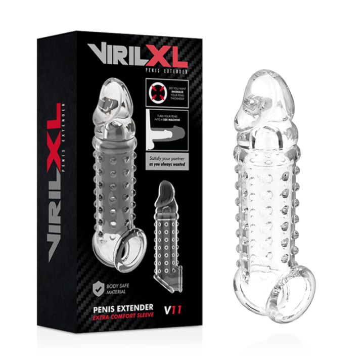 Penisverlängerung und Hülle V11 Transparent von Virilxl | Fesselliebe.de