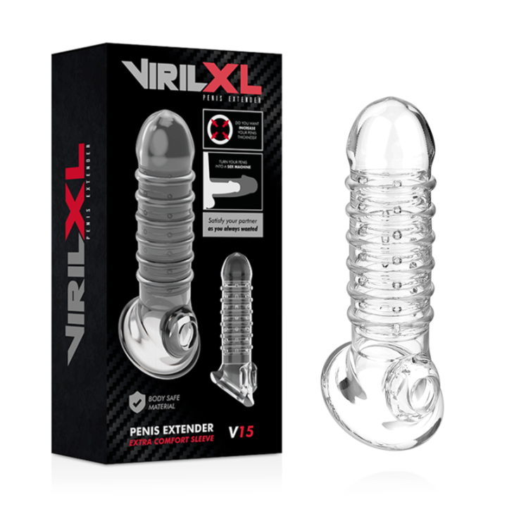 Penisverlängerung und Hülle V15 Transparent von Virilxl | Fesselliebe.de