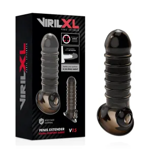 Penisverlängerung und Hülle V15 Schwarz von Virilxl