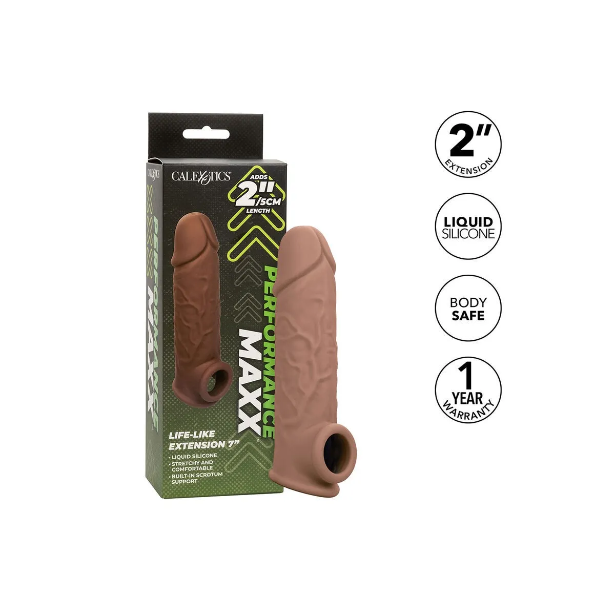 Performance Maxx Lebensnahe Extension 7 Braune Haut von Calexotics | Fesselliebe.de