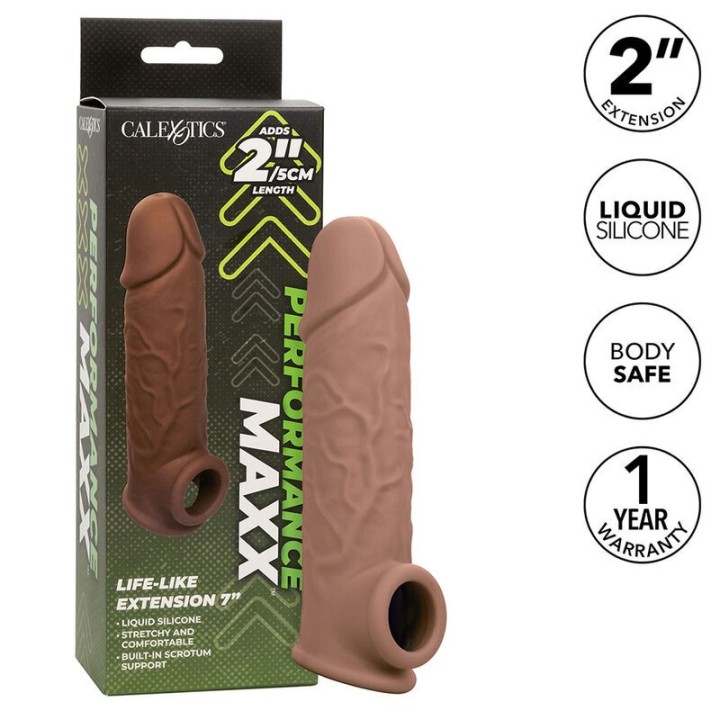 Performance Maxx Lebensnahe Extension 7 Braune Haut von Calexotics | Fesselliebe.de