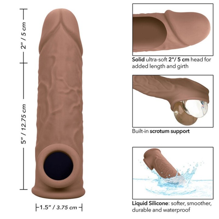 Performance Maxx Lebensnahe Extension 7 Braune Haut von Calexotics | Fesselliebe.de