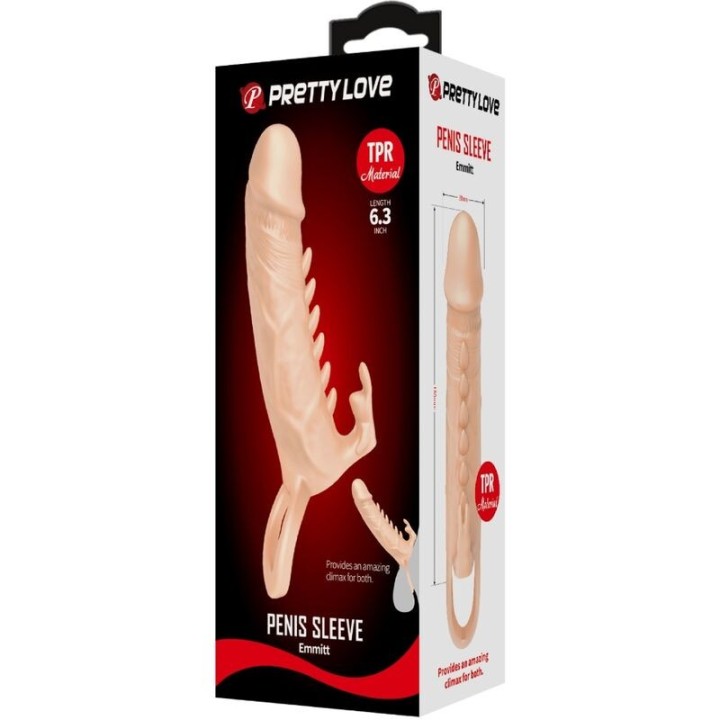 Em mit Penishülle + Klitoris-Stimulator Fleisch von Pretty Love | Fesselliebe.de