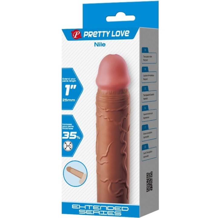Nile Penishülle mit 2,5 cm Verlängerung Mulatte von Pretty Love | Fesselliebe.de
