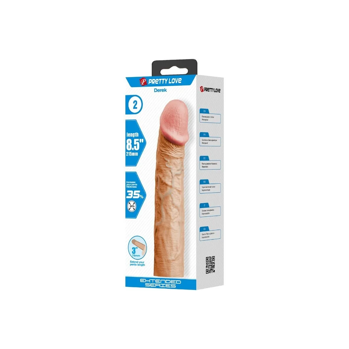 Derek Penishülle mit 7,6 cm Verlängerung Fleisch von Pretty Love | Fesselliebe.de