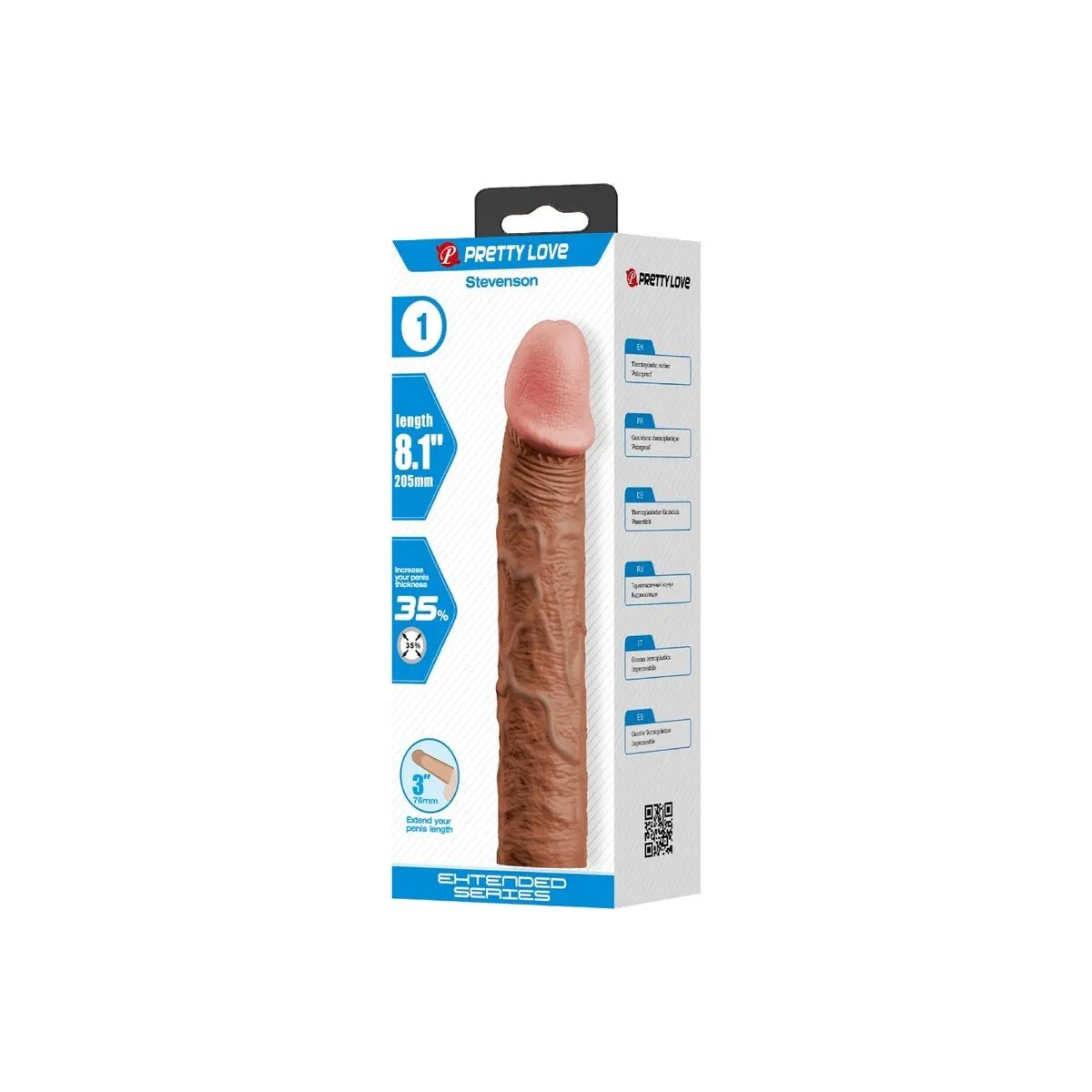 Stevenson Penishülle mit 7,6 cm Verlängerung Mulatte von Pretty Love | Fesselliebe.de