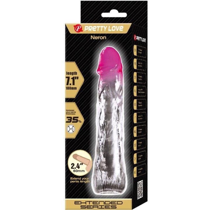 Neron Realistische 6 cm Penisvergrösserungshülse Rosa von Pretty Love | Fesselliebe.de