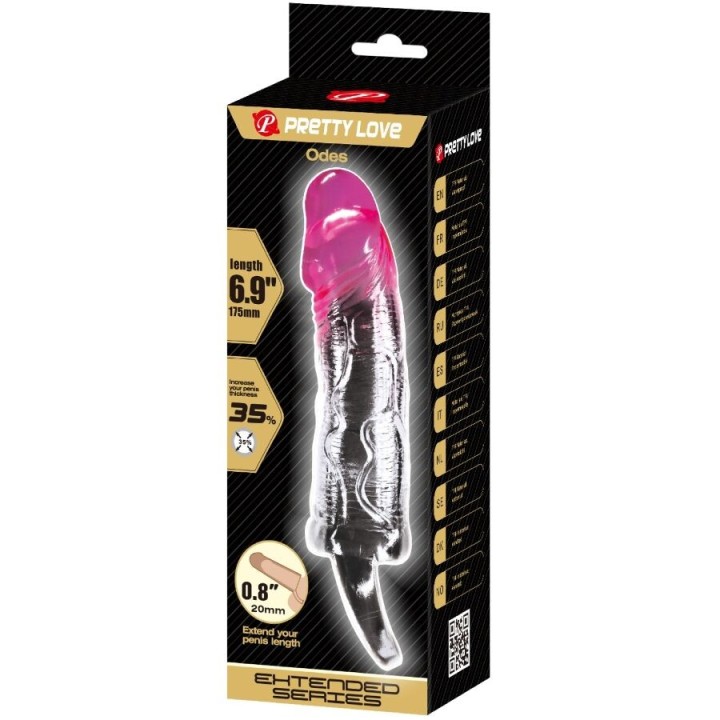 Odes Realistische 2 cm Penisvergrösserungshülse Rosa von Pretty Love | Fesselliebe.de