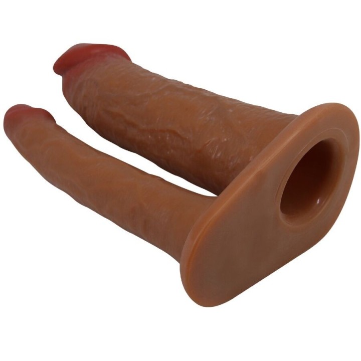 Yairon Doppelte Penishülle mit 4 cm Verlängerung Mulatte von Pretty Love | Fesselliebe.de