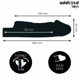 Transparente Penisverlängerung Grösse S 23 cm von Addicted Toys | Fesselliebe.de