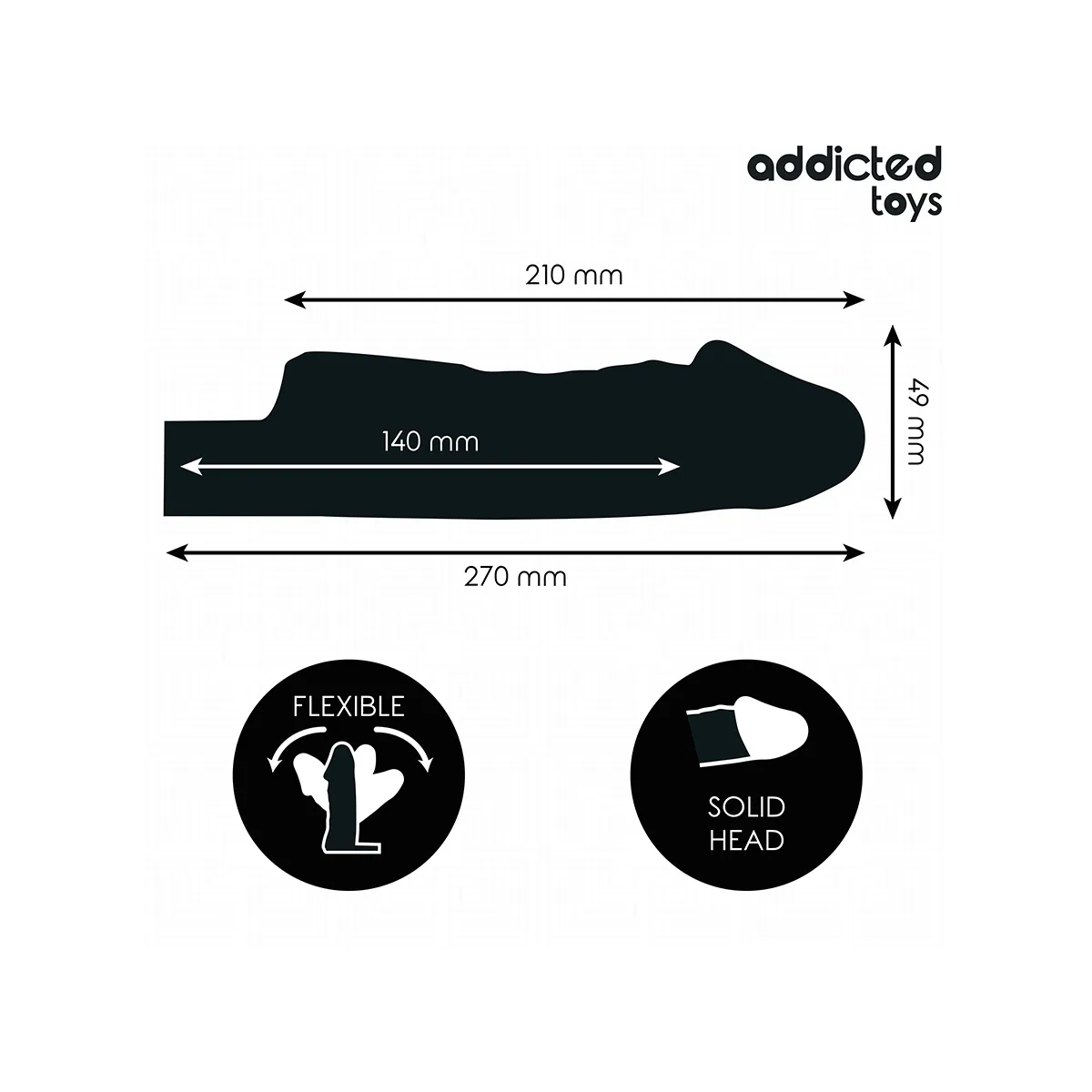 Transparente Penishülse Grösse M 27 cm von Addicted Toys | Fesselliebe.de
