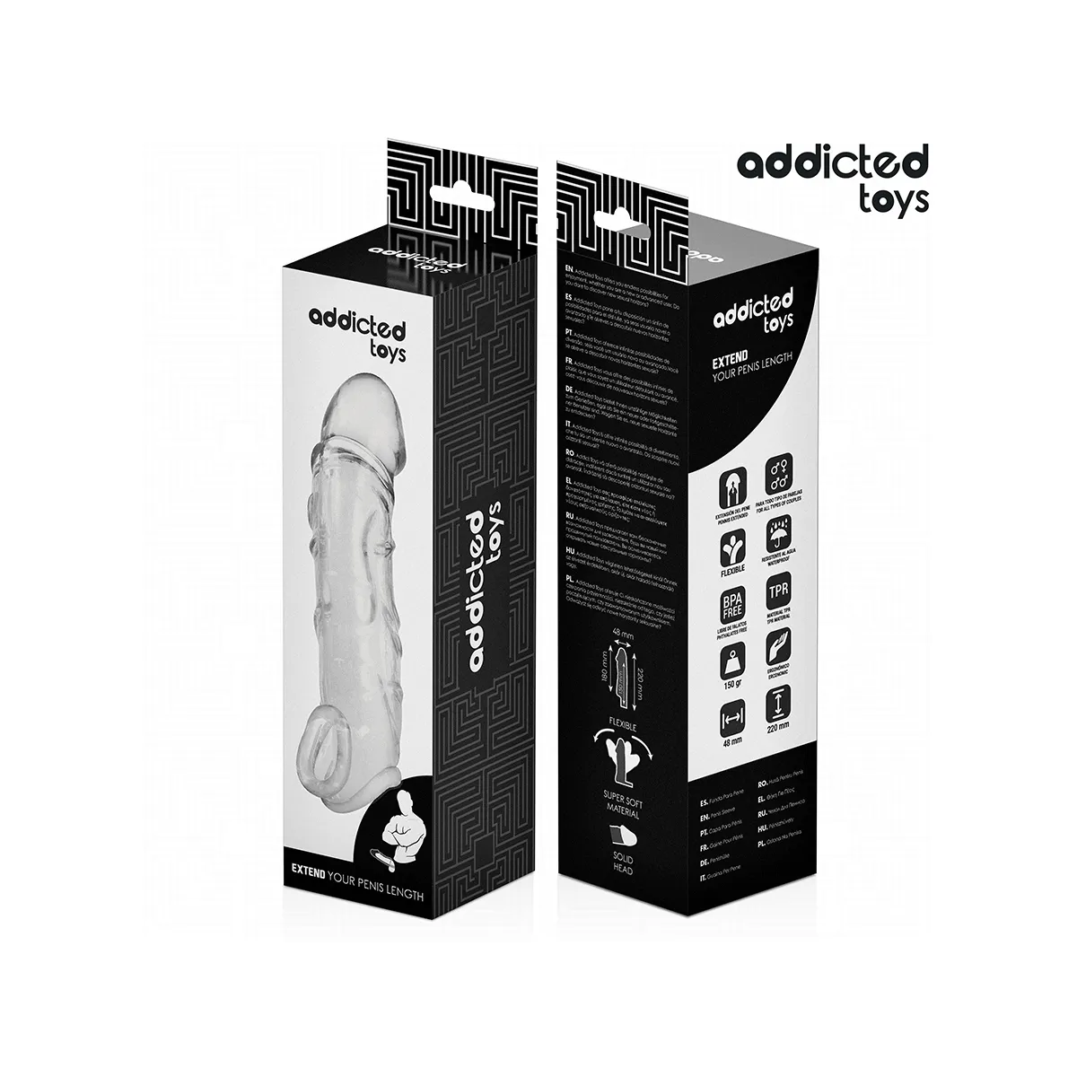 Transparente Penisverlängerung 27 cm von Addicted Toys | Fesselliebe.de