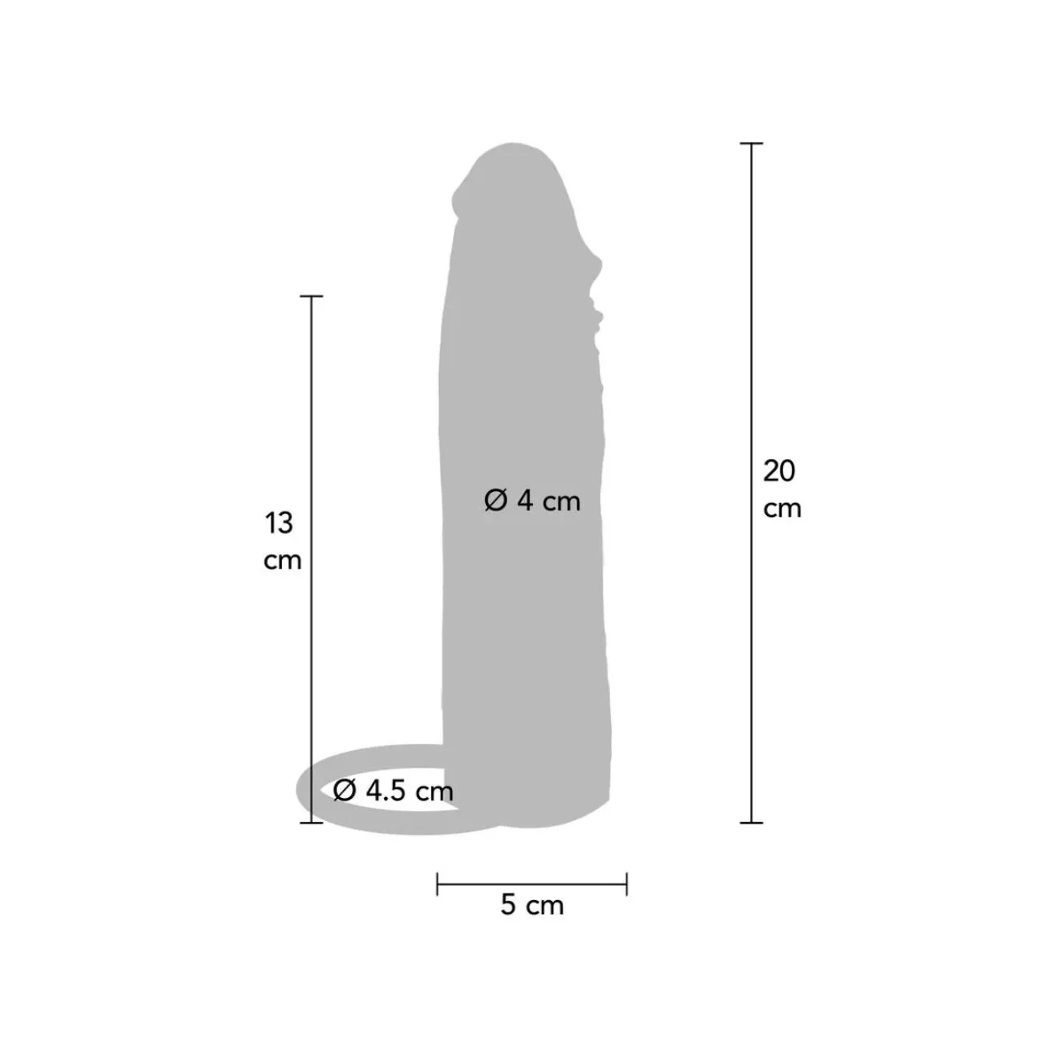 Hydrierte Haut Silikon-Penishülle Karamelln 20 cm von Get Real | Fesselliebe.de