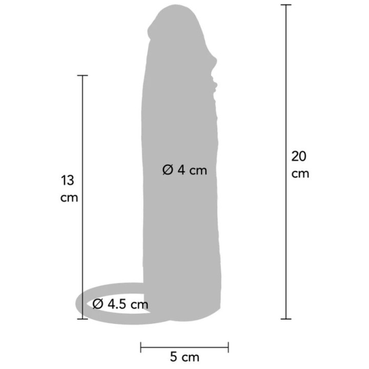 Hydrierte Haut Silikon-Penishülle Karamelln 20 cm von Get Real | Fesselliebe.de