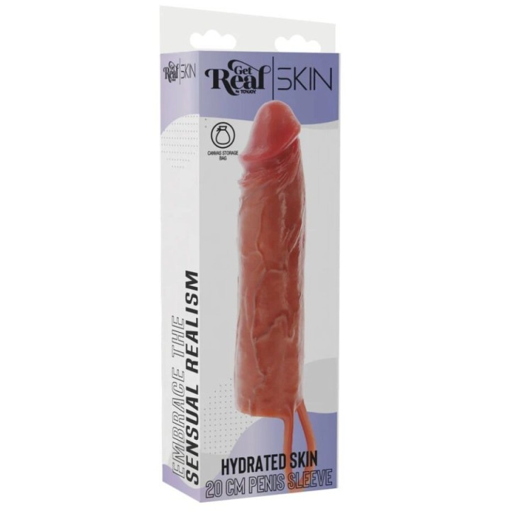 Hydrierte Haut Silikon-Penishülle Karamelln 20 cm von Get Real | Fesselliebe.de