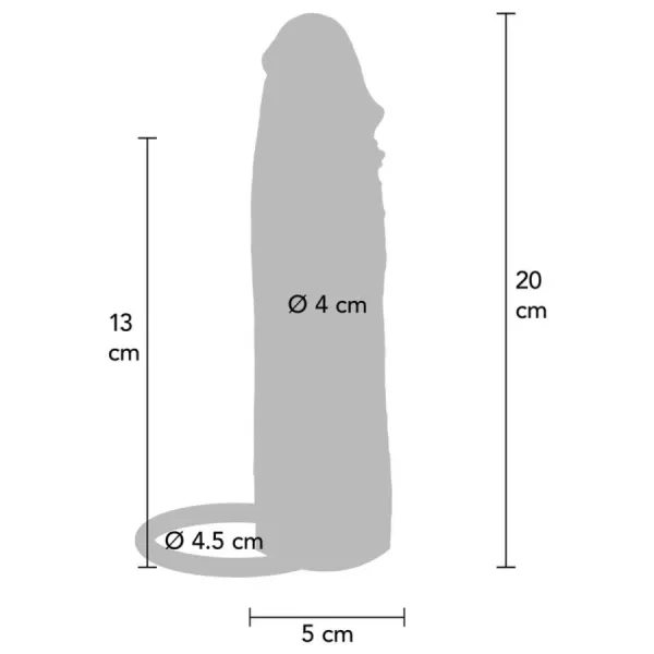 Feuchtigkeitsspendende Silikon-Vibrations-Penishülle In Karamell, 20 cm von Get Real | Fesselliebe.de