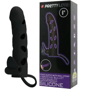Silikonhülle mit Vibration 15,2 cm von Pretty Love Male