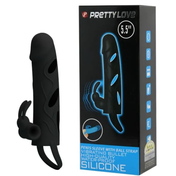 Silikonhülle mit Vibration 14 cm 1,0 von Pretty Love Male | Fesselliebe.de