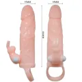 Brave Man Penisabdeckung mit Rabbit und Doppelmotor Fleisch 16,5 cm von Baile For Him