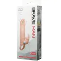 Brave Man Penisabdeckung mit Rabbit und Doppelmotor Fleisch 16,5 cm von Baile For Him