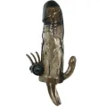 Brave Man Penishülle mit Klitoris und Analstimulation Doppelte Kugel Schwarz 16,5 cm von Baile For Him
