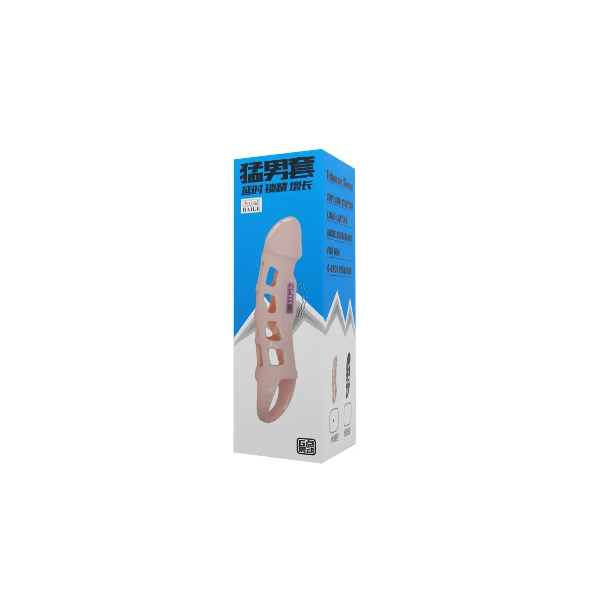 Penis Extender Cover mit Vibration und natürlichem Gurt 13,5 cm von Baile For Him | Fesselliebe.de