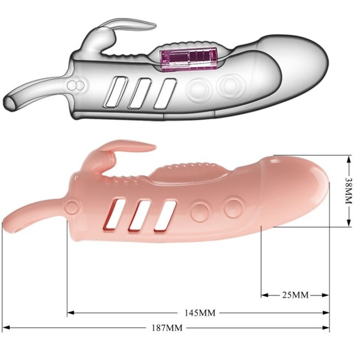 Sloane natürliche Rabbit-Penishülle von Pretty Love | Fesselliebe.de