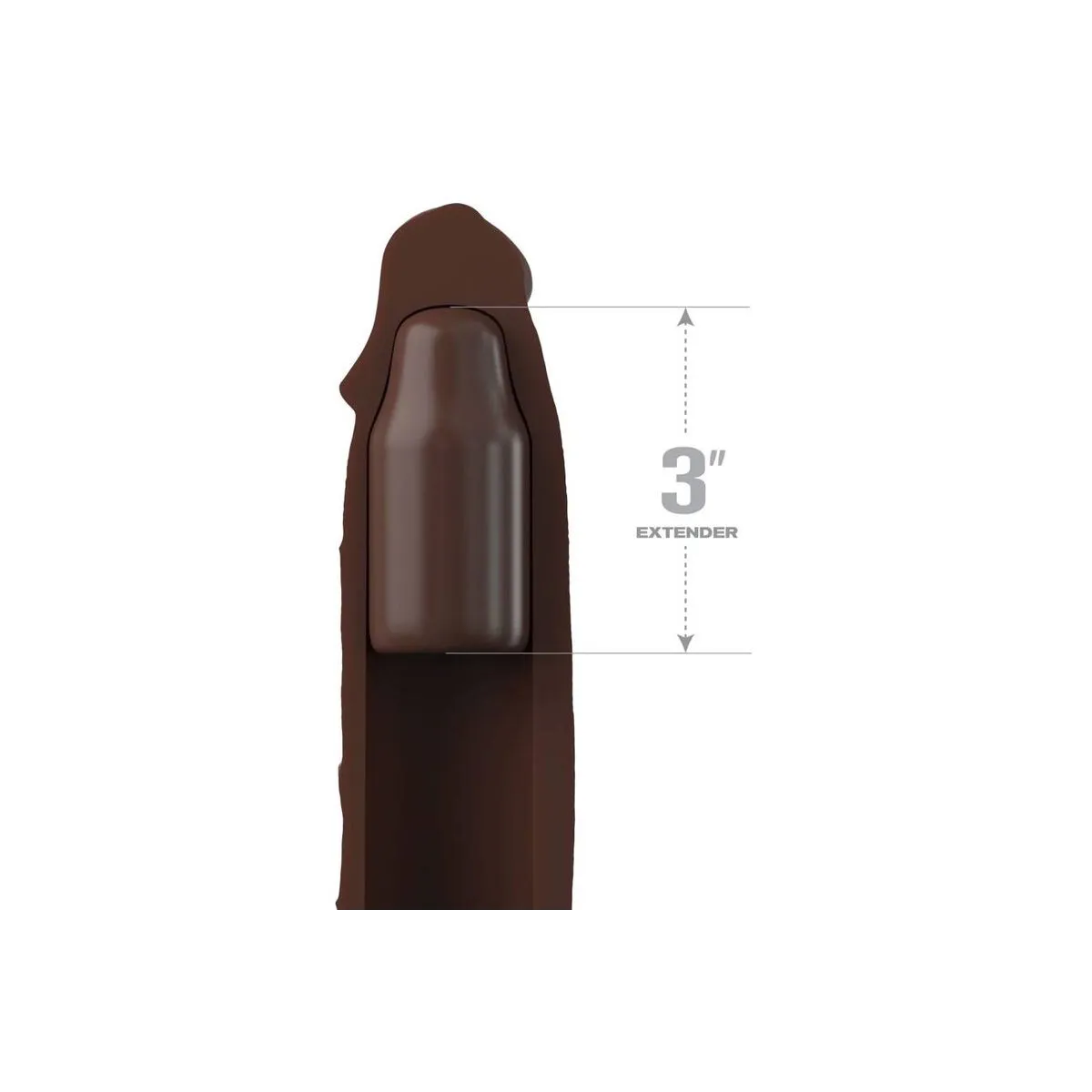Pipedreams Sleeve 22,86 cm + 7,62 cm Plug Brown von Fantasy X-Tensions | Fesselliebe.de