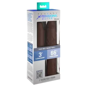 Pipedreams Sleeve 22,86 cm + 7,62 cm Plug Brown von Fantasy X-Tensions