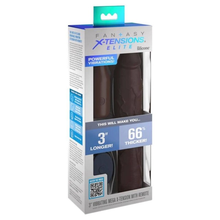 Pipedreams Hülse 22,86 cm + 7,62 cm Stecker Remote Braun von Fantasy X-Tensions | Fesselliebe.de