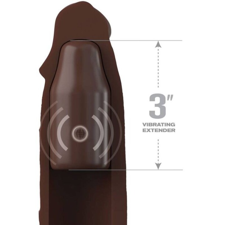Pipedreams Hülse 22,86 cm + 7,62 cm Stecker Remote Braun von Fantasy X-Tensions | Fesselliebe.de