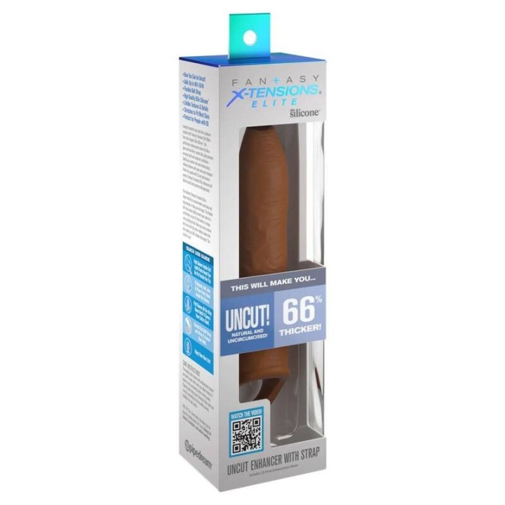 Ärmel Uncut 17,78 cm mit Riemen Karamell von Pipedreams | Fesselliebe.de