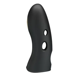 Marico Schwarze Elektrostimulator-Fingerhülle von Pretty Love Male