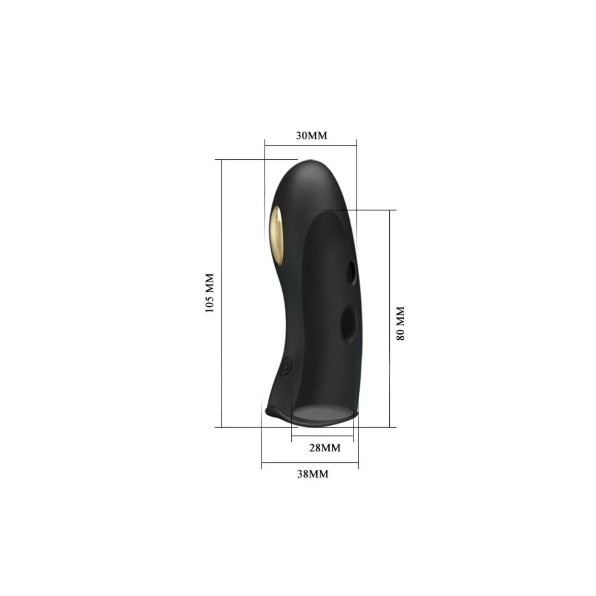 Marico Schwarze Elektrostimulator-Fingerhülle von Pretty Love Male | Fesselliebe.de