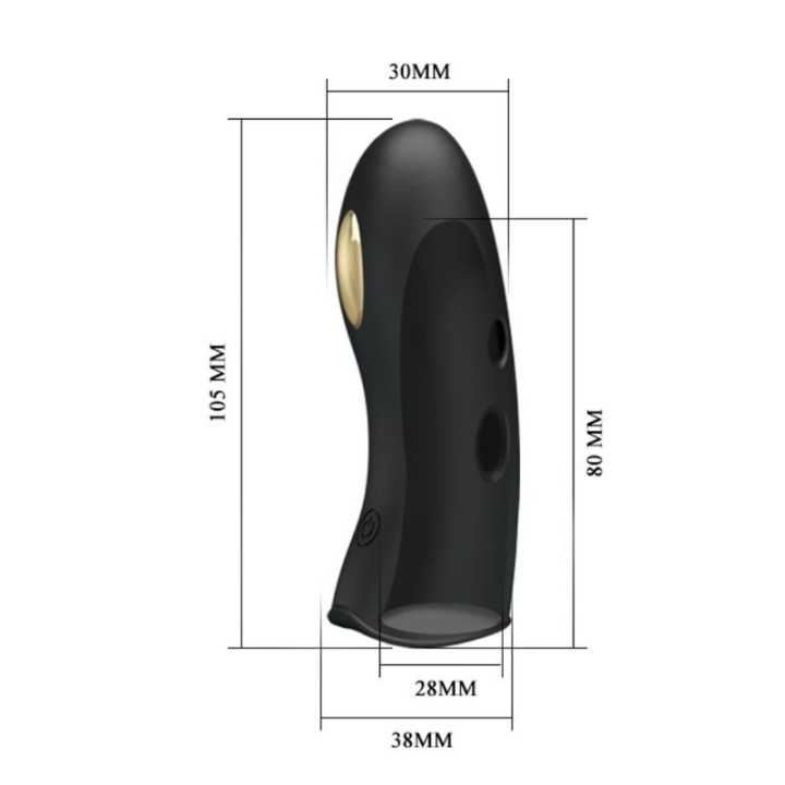 Marico Schwarze Elektrostimulator-Fingerhülle von Pretty Love Male | Fesselliebe.de