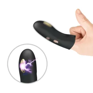 Marico Schwarze Elektrostimulator-Fingerhülle von Pretty Love Male