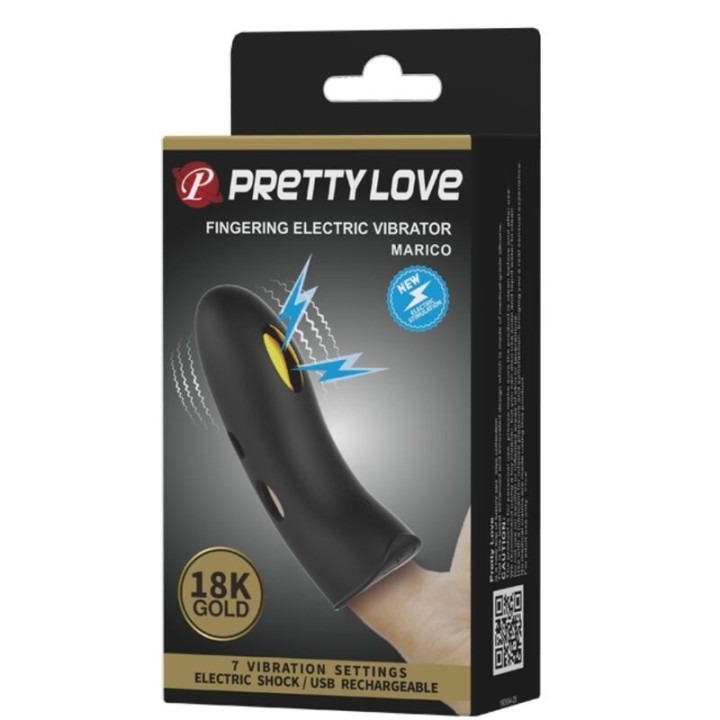 Marico Schwarze Elektrostimulator-Fingerhülle von Pretty Love Male | Fesselliebe.de