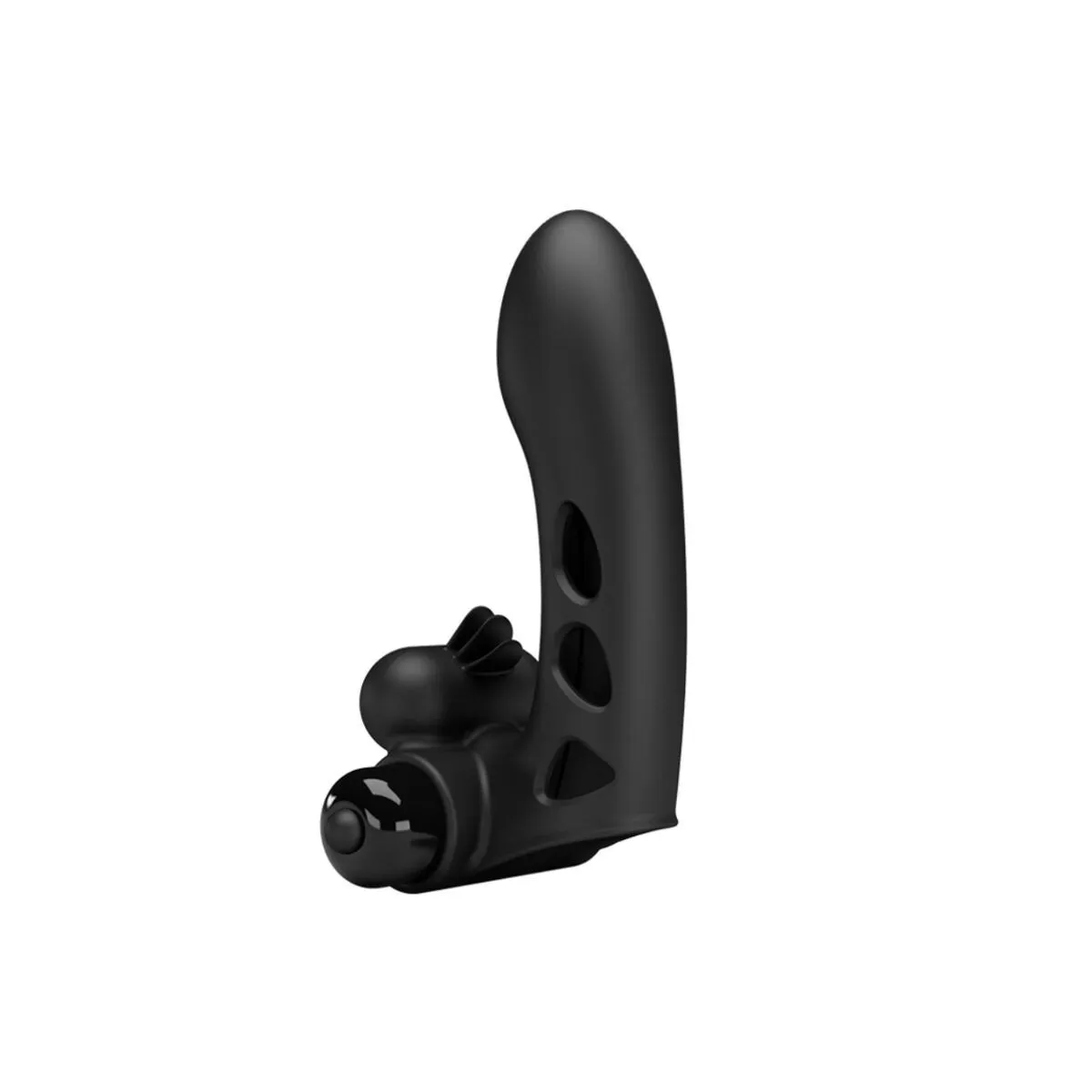 Orlando Schwarze Vibrator-Fingerhülle von Pretty Love Male | Fesselliebe.de