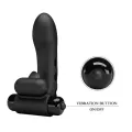 Orlando Schwarze Vibrator-Fingerhülle von Pretty Love Male