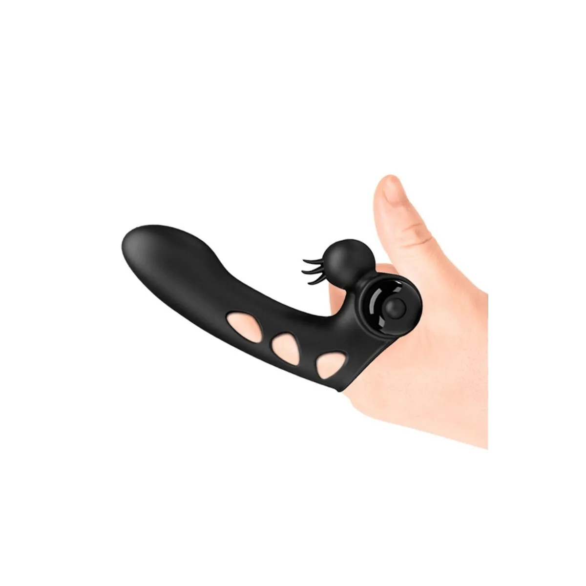 Orlando Schwarze Vibrator-Fingerhülle von Pretty Love Male | Fesselliebe.de